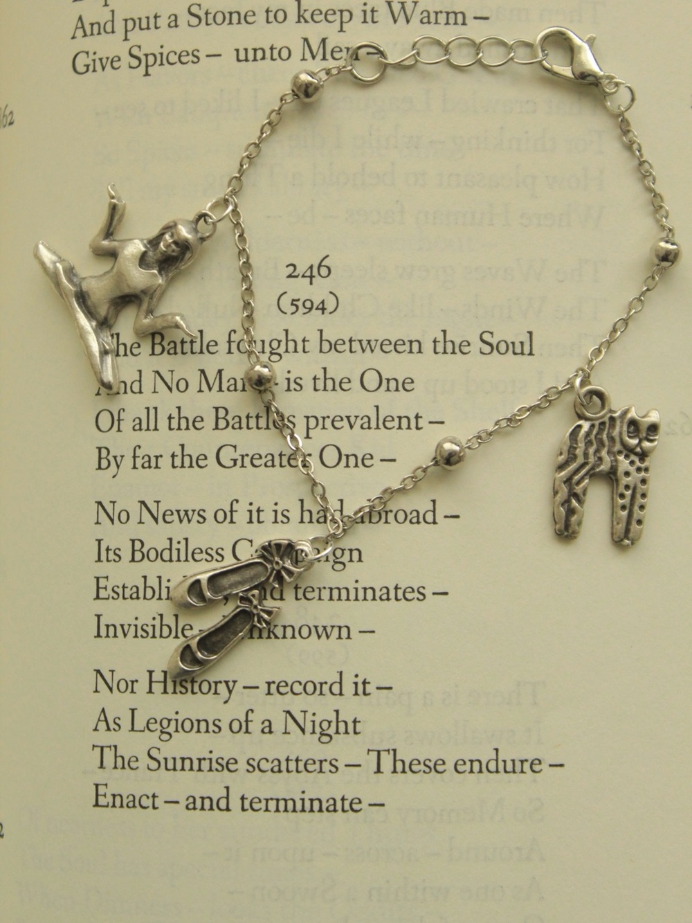 Silver Ballet Yoga Charm Bracelet - Women Jewelry